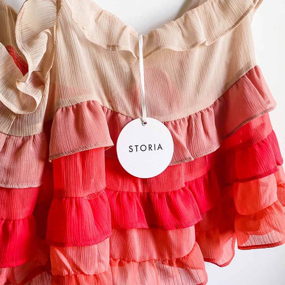 Ruffle Ombré Crop Top - Picture 3 of 3